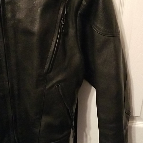Women's leather motorcycle jacket - Picture 3 of 16